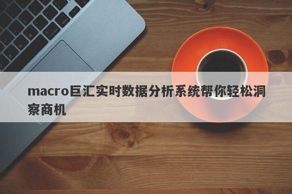 macro巨汇实时数据分析系统帮你轻松洞察商机