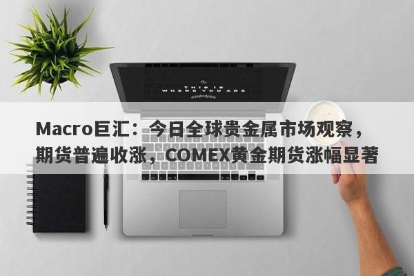 Macro巨汇：今日全球贵金属市场观察，期货普遍收涨，COMEX黄金期货涨幅显著